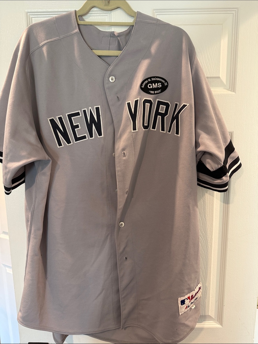 New York Yankees Away #33 Button-Up Baseball Jersey